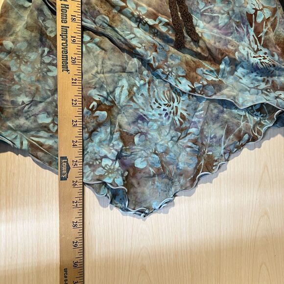 SANTIKI Embellished Boho Crochet Spaghetti Strap Top Blouse XL Fairy Goblincore - Picture 10 of 11